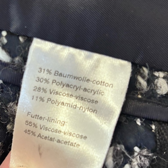 Akris Punto Navy Feminine Tweed Blazer Size 4 - Picture 8 of 9